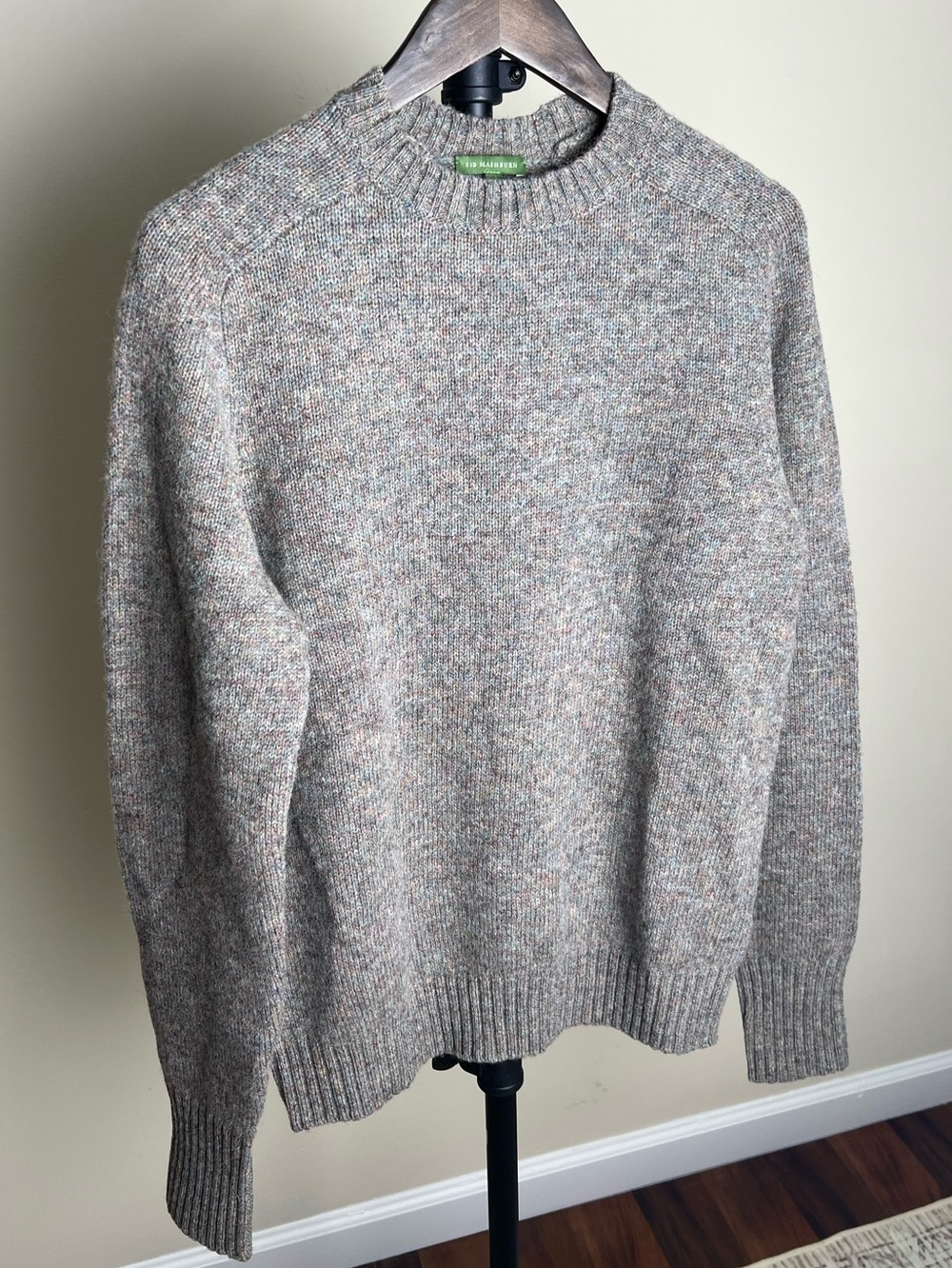Sid Mashburn 100% Wool Crewneck Sweater - Heathered Multicolor - Size M